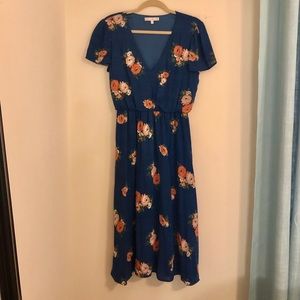 WAYF Blouson Midi Dress